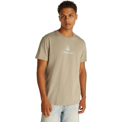Afbeelding van Calvin Klein Jeans Shadow LOGO TEE Tshirt print, Heren, Maat: XXS, Aluminum