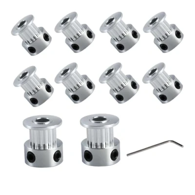 Afbeelding van BZ 3D GT2 Timing Belt Pulley Wheel 20 Teeth 5mm Bore Aluminum For Printer 6mm Width (10pcs) (20 Bore)