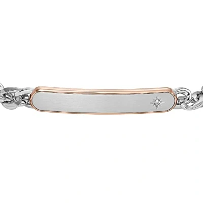 Afbeelding van Fossil JF04395998 Armband Classic staal zirconia zilver en