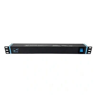 Afbeelding van Infitronic INSV1002A 19 inch PDU stekkerdoos stroomverdeler racklicht 8 voudig 1HE met 2 x USB Charging/Schakelaar