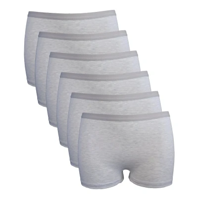 Afbeelding van Amora Dames boxershort, Ondergoed dames, Lingerie 6 stuks Egyptisch katoen Grijs XL