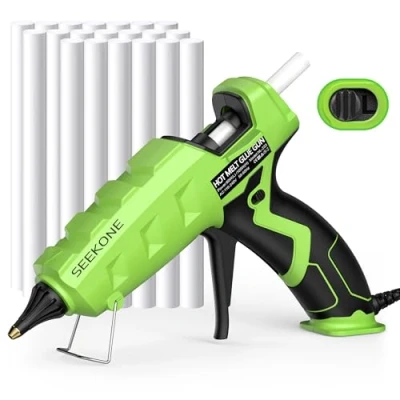 Afbeelding van SEEKONE Lijmpistool 60/100W Professioneel Heet Dual Power met 20 Stuks Lijmpatronen voor Snelle Industriële Reparaties in Huis &amp; Kantoor en Knutselen Reparatie DIY