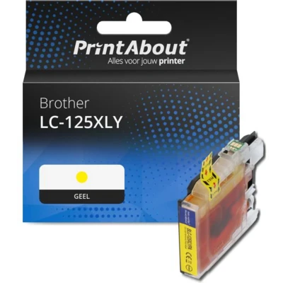 Afbeelding van Huismerk Brother LC 125XLY Inktcartridge Geel Hoge capaciteit
