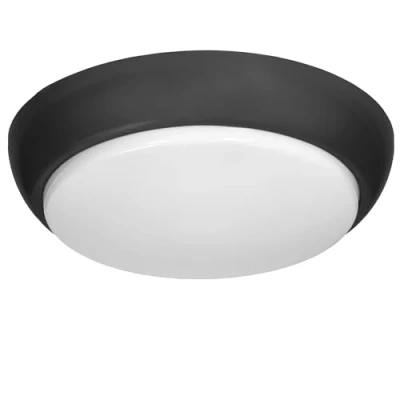 Afbeelding van Plafondlamp met IP44 en IK10 Plafon Polypropyleen Armatuur 2xE27 Matte Polycarbonaat Diffuser (Zwart)
