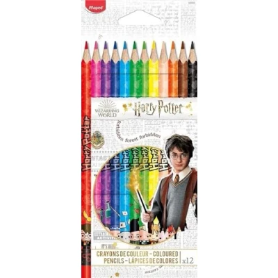 Afbeelding van Maped 12 Harry Potter kleurpotloden ideaal voor schoolbenodigdheden kartonnen tas 832053