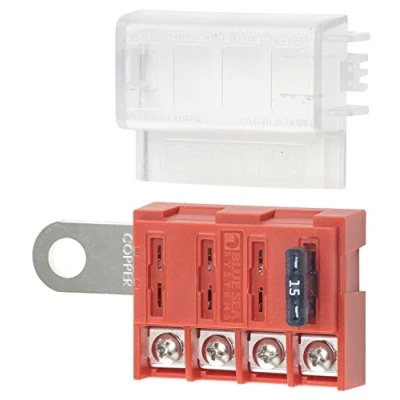 Afbeelding van Blue Sea Systems Unisex volwassenen 5023 BSS ST Blade batterijklemmen zekeringblok, met afdekking