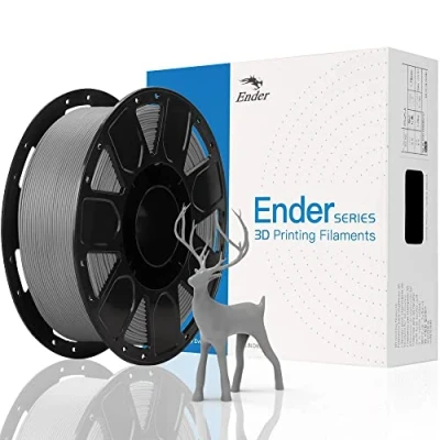 Afbeelding van Officieel Creality 3D printer filament, Ender PLA filament 1,75 mm zonder klitten, sterke hechting en overhangprestaties, dimensionale nauwkeurigheid +/ 0,02 mm, 1 kg per spoel grijs