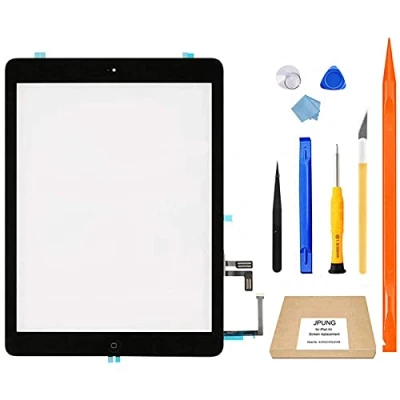 Afbeelding van JPUNG Display Touchscreen Digitizer voor Pad Air 1, Model A1474 A1475 A1476, met Home knop, Volledige Reparatie Tool Kit