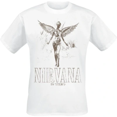 Afbeelding van Nirvana In utero T shirt wit XL Katoen Band merch, Bands, Duurzaamheid