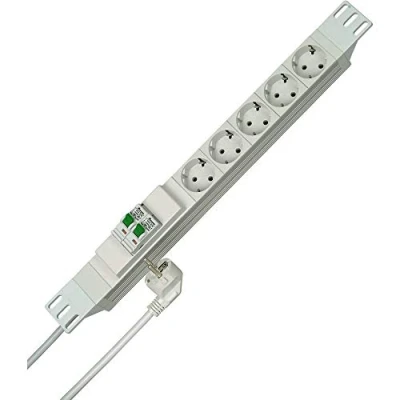 Afbeelding van Kopp 931504015 Stekkerdoos 19 inch 5 voudig Wit Randaarde stekker 1 stuk(s)