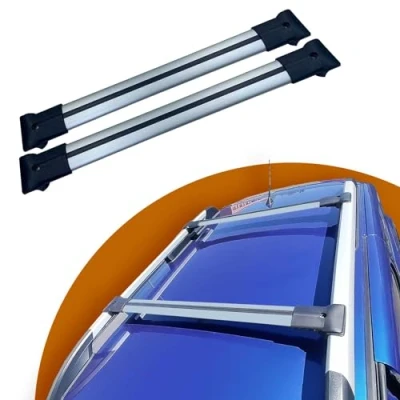 Afbeelding van Cross Auto Accessories Dakdragers Compatibel Met Dacia Logan Mcv 2014 2023 Raildrager Van Aluminium 2 Pcs Grijs