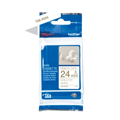 Afbeelding van Brother TZE R254 printerlint Goud