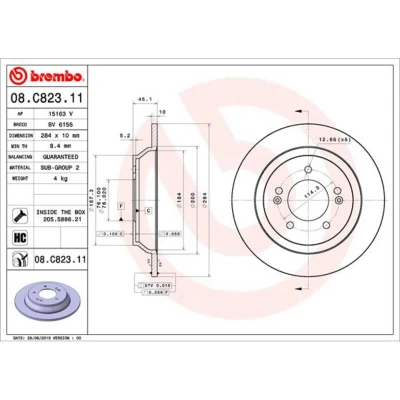 Afbeelding van Brembo Remschijven 08.C823.11