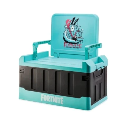 Afbeelding van Numskull Fortnite 2 in 1 speelgoedopbergdoos en klapstoel Gaming accessoireorganizer met deksel handgrepen voor familiekamers, officiële merchandise