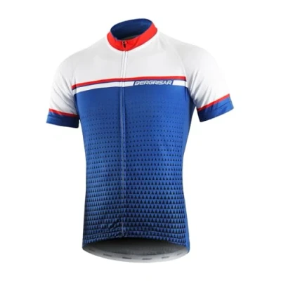 Afbeelding van BERGRISAR Heren Fietsshirts Korte Mouwen Fietsen Jersey Lichtgewicht Ademende,8005 wit,XL