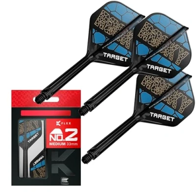 Afbeelding van Target K Flex Josh Rock No.2 Dart flights en shafts in een systeem Maat Medium