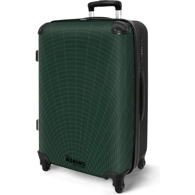 Afbeelding van NoBoringSuitcases.com® Koffer groot Rolkoffer lichtgewicht Groene abstracte tunnel Reiskoffer met 4 wielen Grote trolley XL 20 kg bagage