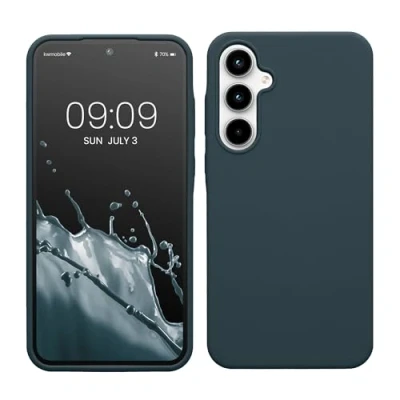 Afbeelding van kwmobile telefoonhoesje geschikt voor Samsung Galaxy A35 Hoesje met siliconen coating Smartphone case in leisteen
