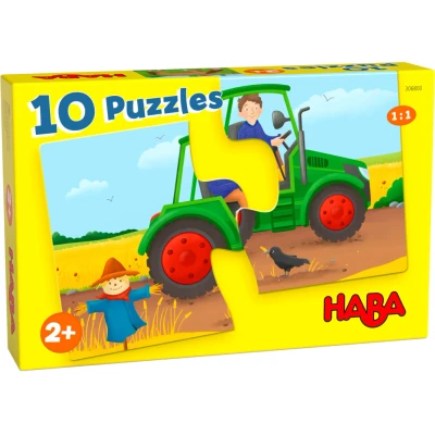 Afbeelding van Haba 10 in 1 Puzzel Op de Boerderij 2+