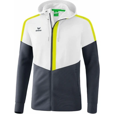 Afbeelding van Erima Squad trainingsjack met capuchon wit/slate grey/lime 34 / 140