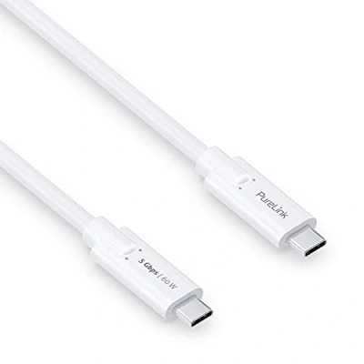 Afbeelding van PureLink USB C naar kabel, 3.1 Gen 1 met 5 GB/s gegevensoverdracht, wit, 1,00 m
