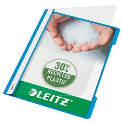 Afbeelding van Leitz Snelhechter A4 30% pre consumer gerecycled plastic 25 stuks Lichtblauw