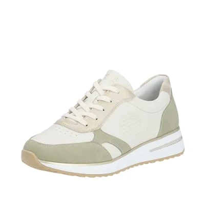 Afbeelding van Remonte Dames D1G03 sneakers, salie/offwhite/mossel / 81, 41 EU, Salie Offwhite schelp EU