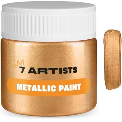 Afbeelding van 7 Artists Metallic Acrylverf 50 ml Bronze Ambachten Acryl Tempera Professionele Acrylkleuren