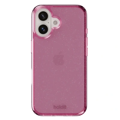 Afbeelding van Holdit Hoesje Geschikt voor iPhone 16 Glitter Case roze