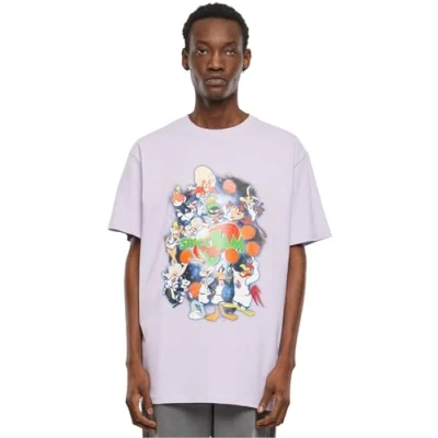 Afbeelding van Upscale by Mister Tee Space JAM Teamwork Tshirt print, Heren, Maat: Large, Lilac