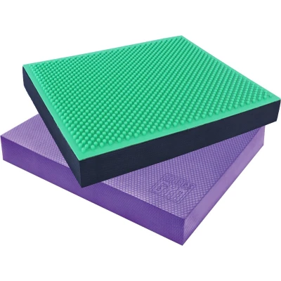 Afbeelding van Orange Gym Balance Pad Board , Set van 2, Glad &amp; Spiky Balanskussen, Yoga, Pliates