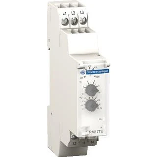 Afbeelding van Schneider electric rm17 3 faschneider spanningsbewakingsrelais afwezigheid volgorde en onderspanning van de fasen zelfv 208 480vac 1w rm17tu0