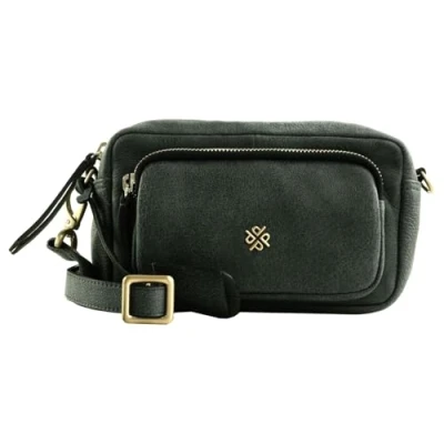Afbeelding van PICARD Leren Schoudertas Kapstadt Crossbody Bag Black Donkergrijs