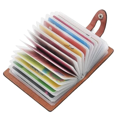 Afbeelding van KELEKELE Creditcardhouder portefeuilles voor mannen en vrouwen, zacht echt leer, 20 verdikking kaartsleuven, roze, 10.5 x 7.5 2 cm, Modern