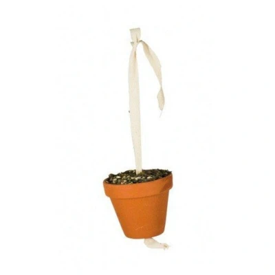 Afbeelding van Jr Farm Kleipot Grasparkieten En Kanaries Vogelspeelgoed 5 x 9 17.5 cm 80 g