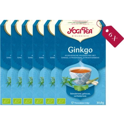 Afbeelding van 6x Yogi tea Ginkgo Biologisch 17 stuks