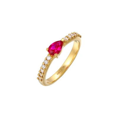 Afbeelding van Elli Classy Ring goldcoloured, Dames, Maat: 54, Gold coloured