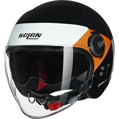 Afbeelding van Nolan N21 Visor 06 Onirico Jet Helm, zwart wit oranje, afmeting M voor man