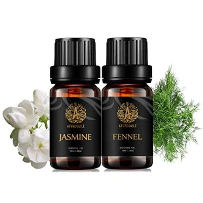 Afbeelding van Aromatherapie Jasmijn Essentiële Olie Set voor Diffuser, 2X10ml 100% Pure Venkel Oliën Kit Luchtbevochtiger Jasmijn, Olieën, Kit,