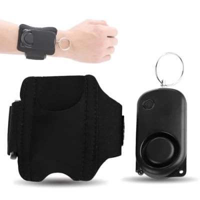 Afbeelding van Aanvalalarm, Persoonlijk alarm, Draagbaar noodalarm 120dB met Led, Geluidsalarm voor verdediging kinderen Studenten Vrouwen