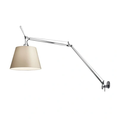 Afbeelding van Artemide Tolomeo Mega wandlamp retrofit schakelaar alu perkament 36
