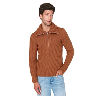 Afbeelding van Trendyol Man Acryl Trui Bruin Regular M Bruin, Kameel,