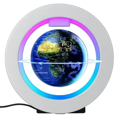Afbeelding van Magnetische levitatie drijvende 4 inch sterrenbeeld geografie led bol roterend voor kinderen, kantoor bureau unieke cadeau ideeën of mannen verjaardag technische