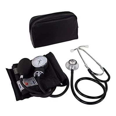 Afbeelding van Mobiclinic Handmatige armbloeddrukmeter &amp; Stethoscoop Set Met hoes Zwart