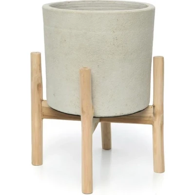Afbeelding van Bazar Bizar De Chalk Lage Plantenbak Beton Naturel S