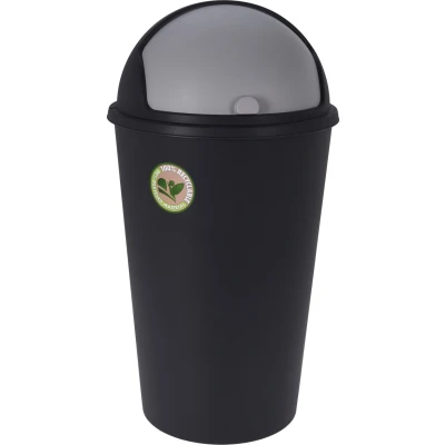 Afbeelding van Prullenbak/afvalemmer 25L gerecycled kunststof zwart Prullenbakken