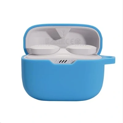 Afbeelding van GIOPUEY Cilicone hoes compatibel met JBL Tune 235NC, ultradunne zachte hoes, slim fit, anti val, niet gemakkelijk te vuil blauw