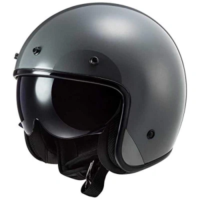 Afbeelding van LS2 OF601 Bob Solid Jet helm, grijs, afmeting XS voor man