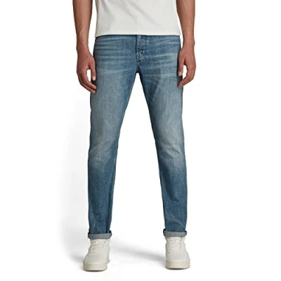 Afbeelding van G Star Raw heren Jeans Triple A Straight ,Blauw (Faded Tide C779 c460),26W / 30L