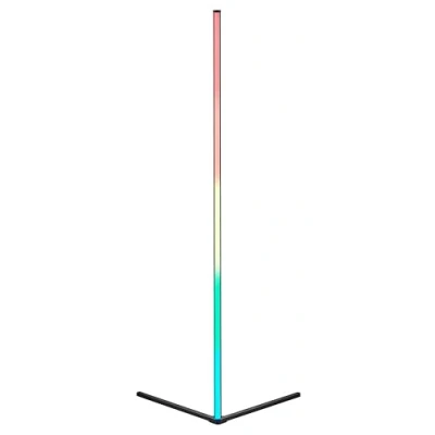 Afbeelding van REALITY LEVEL Vloerlamp Staande Lamp Zwart incl. 1x LED RGB 10W Dynamisch licht Geintegreerde dimmer Memory functie Afstandsbediening kleurwisselaar Sound control